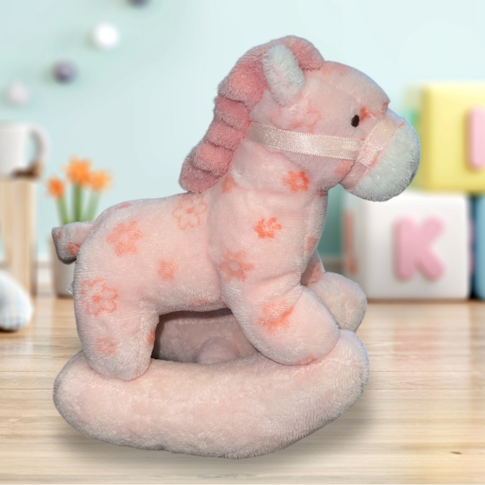 Ty Rocking Horse Plush Pink  Pretty Pony Stars Stuffed Animal Toy Soft 2005